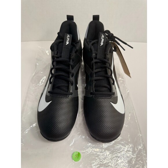 .10041 Nike Men's Alpha Menace 4 Shark Football Black/White US-11 MENS - Picture 3 of 5